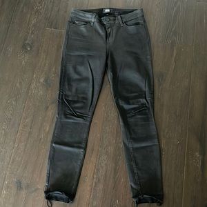 Paige denim coated black jeans